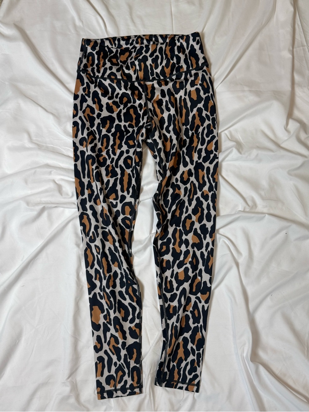 Yelete Leopard Print Leggings in Black, Tan, White